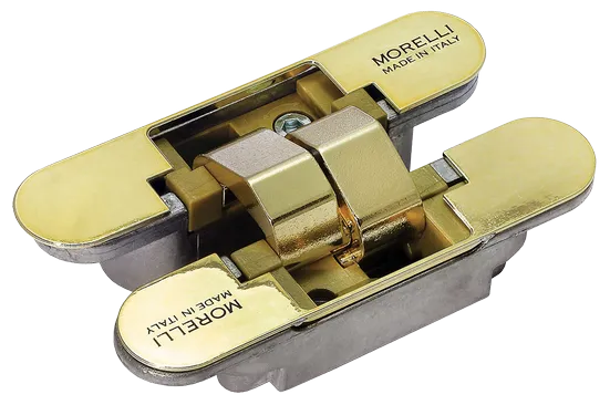 Петля скрытого монтажа HH-4 PG врезная с 3D-регулировкой вес полотна до 40 кг, цвет золото фото купить в Астрахани