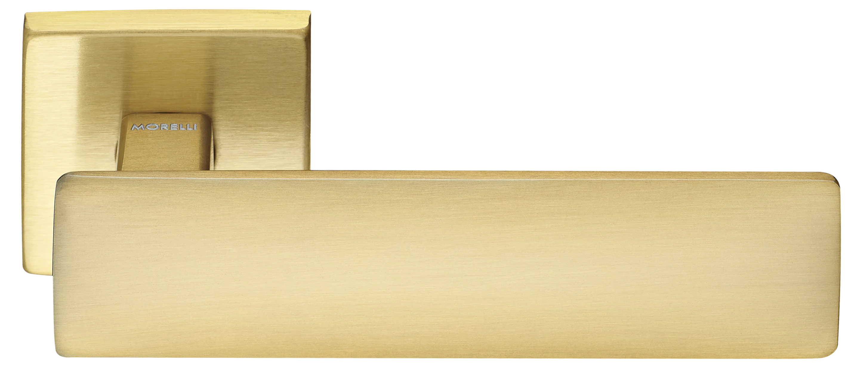 Ручка дверная SPACE S5 OSA раздельная на квадратной розетке, цвет матовое золото, ЦАМ фото купить Астрахань