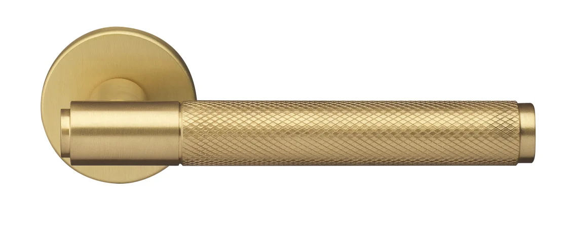 BRIDGE R6 OSA, ручка дверная с усиленной розеткой, цвет -  матовое золото фото купить Астрахань