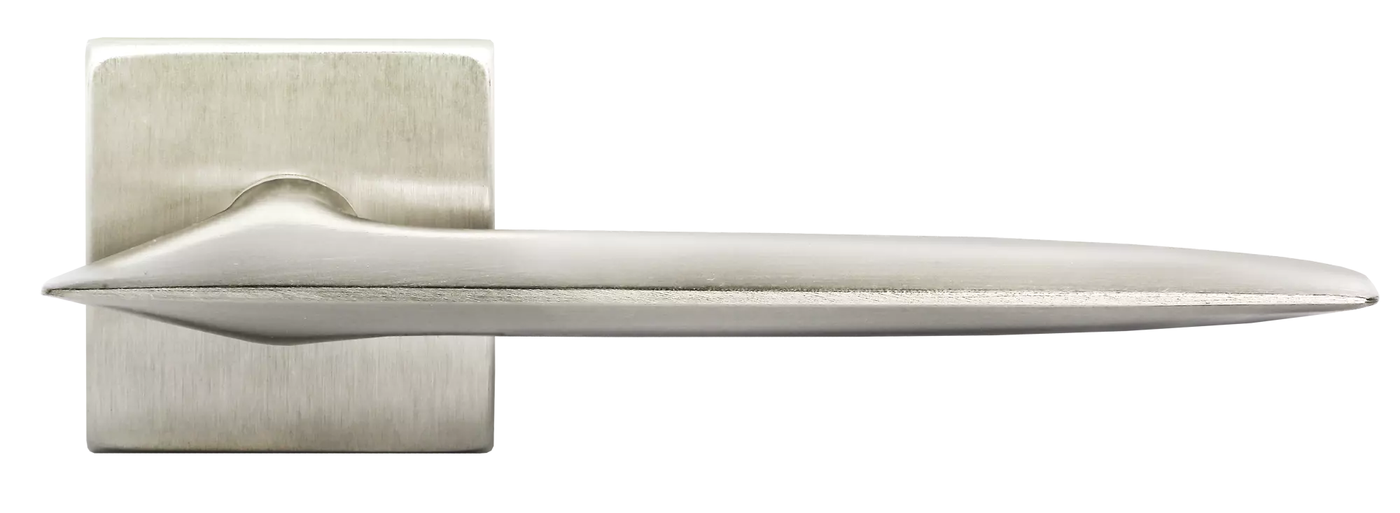 Ручка дверная GALACTIC-SQ NIS раздельная на квадртаной розетке 7 мм, цвет матовый никель, ЦАМ фото купить в Астрахани