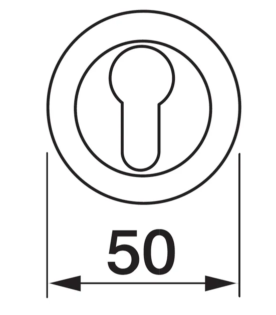 Накладка на замок LUX-KH-R2 CSA круглая под евроцилиндр, цвет матовый хром фото купить в Астрахани