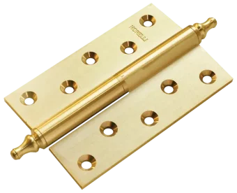 Петля карточная разъемная MB 120X80X3.5 SG L C латунная с коронкой левая, верзная, цвет матовое золото
