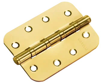 Петля карточная универсальная MS-C 100X70X2.5-4BB SG стальная скругленная, врезная, цвет матотовое золото