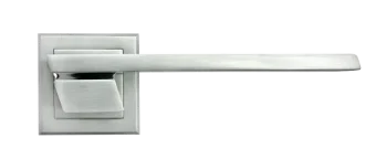 Ручка дверная GV MH-29 SC/CP-S раздельная на квадратной накладке, цвет матовый хром/хром, ЦАМ