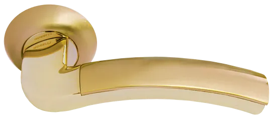 ПАЛАЦЦО, ручка дверная MH-02 SG/GP, цвет - мат.золото/золото фото купить Астрахань