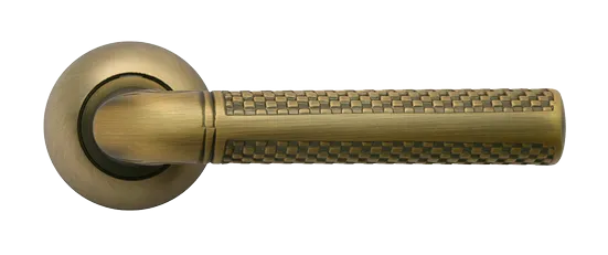 Ручка дверная HERMITAGE I MH-30 COF раздельная на круглом основании, цвет кофе, ЦАМ фото купить в Астрахани