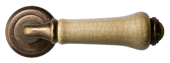 UMBERTO, ручка дверная MH-41-CLASSIC OMB/CH, цвет-старая мат.бронза/шампань фото купить в Астрахани