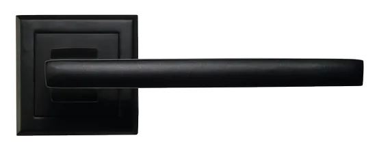 Ручка дверная PANTS MH-35 BL-S раздельная на квадратной розетке, цвет черный, ЦАМ Light фото купить в Астрахани