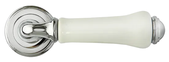 UMBERTO, ручка дверная MH-41-CLASSIC PC/W, цвет- хром/белый фото купить в Астрахани