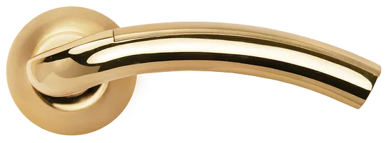 ПАЛАЦЦО, ручка дверная MH-02P SG/GP, цвет мат.золото/золото,с перфорацией фото купить в Астрахани