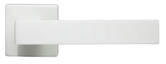 Ручка дверная HORIZONT S5 BIA раздельная на квадратном основании, цвет белый, ЦАМ фото купить в Астрахани