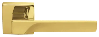 Ручка дверная FIORD S5 OTL раздельная на квадратном основании, цвет золото, ЦАМ