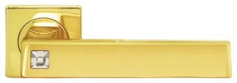 Ручка дверная MOUNTAIN OF LIGHT S1 OTL раздельная на квадратной накладке, цвет золото, латунь