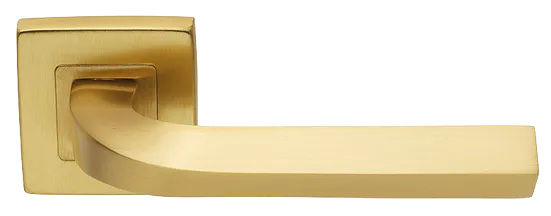 Ручка дверная TENDER S3 OSA раздельная на квадратной розетке, цвет матовое золото, латунь фото купить Астрахань