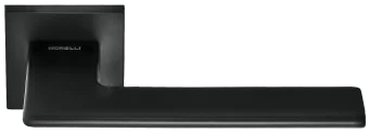 Ручка дверная PLATEAU MH-51-S6 BL на квадратной накладке, цвет черный, ЦАМ Light