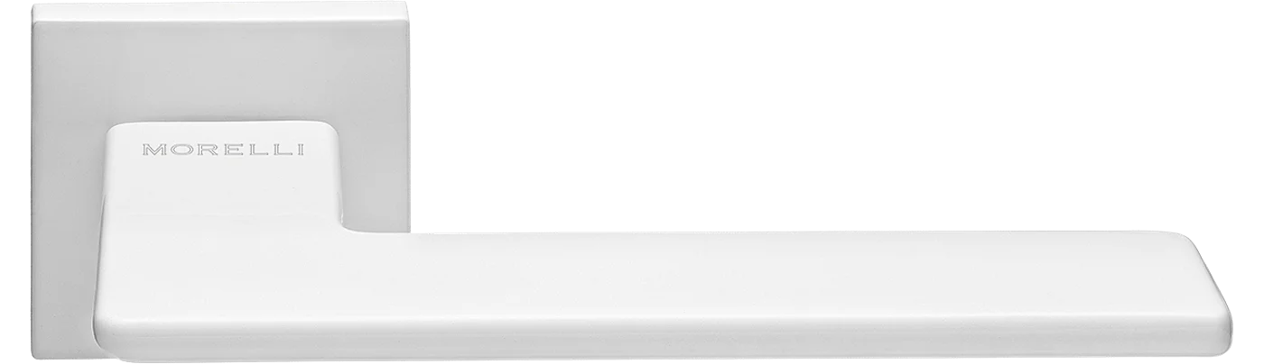 PLATEAU, ручка дверная на квадратной накладке MH-51-S6 W, цвет - белый фото купить Астрахань