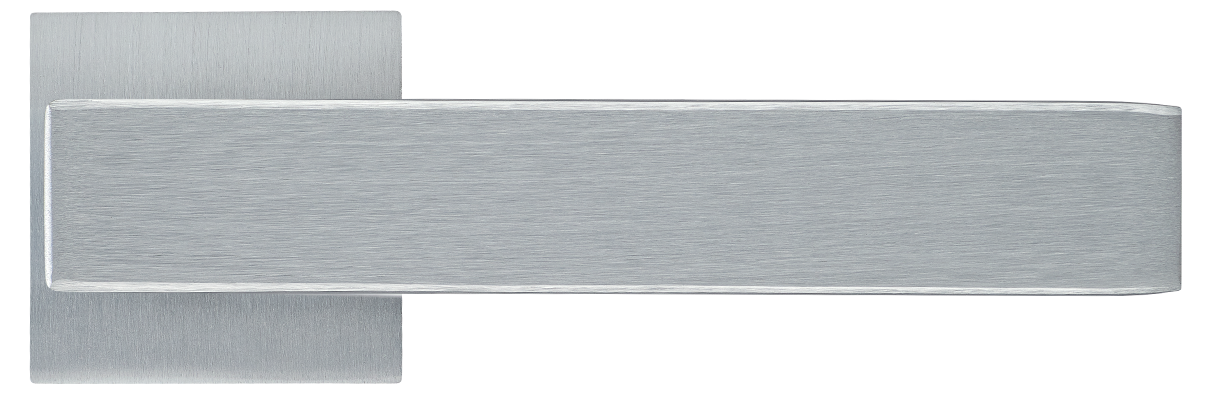 Ручка дверная LOT MH-56-S6 SSC раздельная на квадратной розетке 6 мм, цвет супер матовый хром, ЦАМ Light фото купить в Астрахани