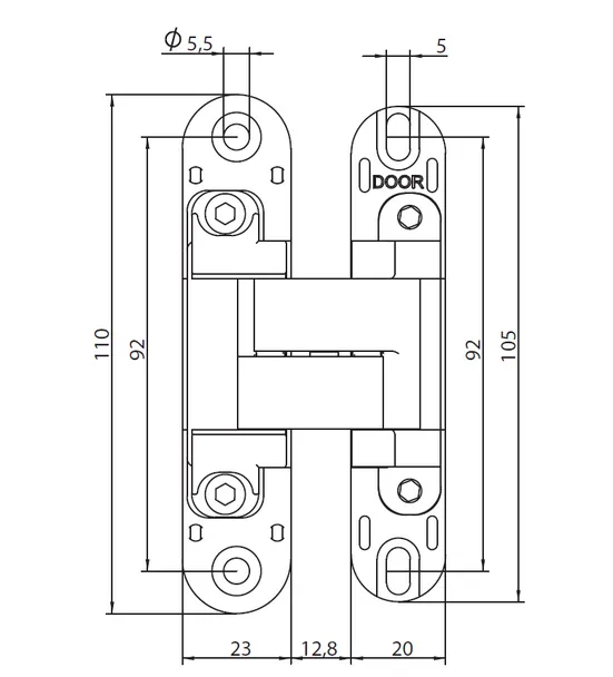 HH-19 B, скрытая петля, цвет - черный фото купить в Астрахани
