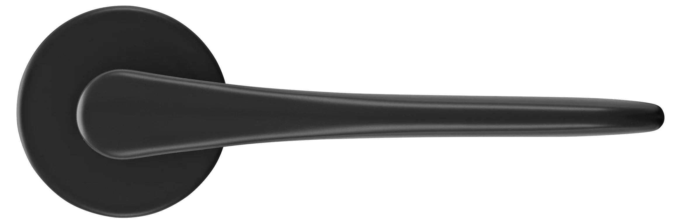 AULA R5 NERO, ручка дверная на розетке 7мм, цвет -  черный фото купить в Астрахани