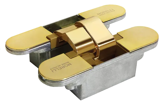 Петля скрытого монтажа HH-18 PG врезная регулируемая вес полотна до 60 кг, цвет золото фото купить Астрахань