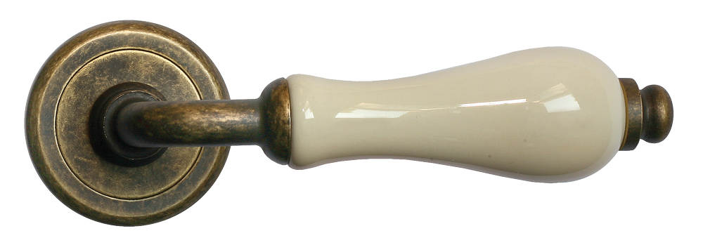 CERAMICA, ручка дверная CC-3 OBA/CHAMP, цвет - античная бронза/шампань фото купить в Астрахани