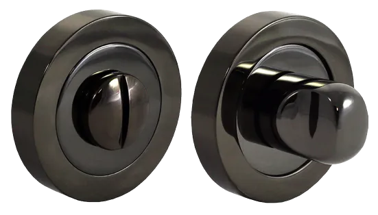 Завертка сантехническая LUX-WC-R2 NIN на круглой розетке цвет черный никель фото купить Астрахань
