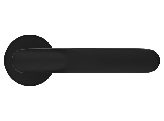 Ручка дверная GARAK MH-59-R6 BL раздельная на круглой розетке 6 мм, цвет черный, ЦАМ Light фото купить в Астрахани